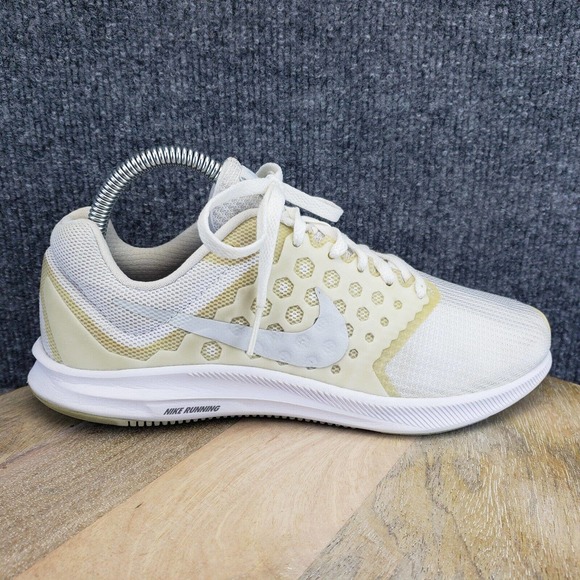 Nike Shoes - Nike Downshifter 7 Women's Size 7 White Low Top Lace Up Running Shoe 852466-100